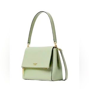 Leila Medium Flap Shoulder Bag Beach Glas